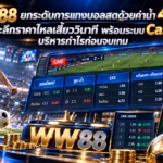 WW88 ยกระดับการแทงบอลสดด้วยค่าน้ำ 4 ตลาด: เจาะลึกราคาไหลเสี้ยววินาที พร้อมระบบ Cash Out บริหารกำไรก่อนจบเกม